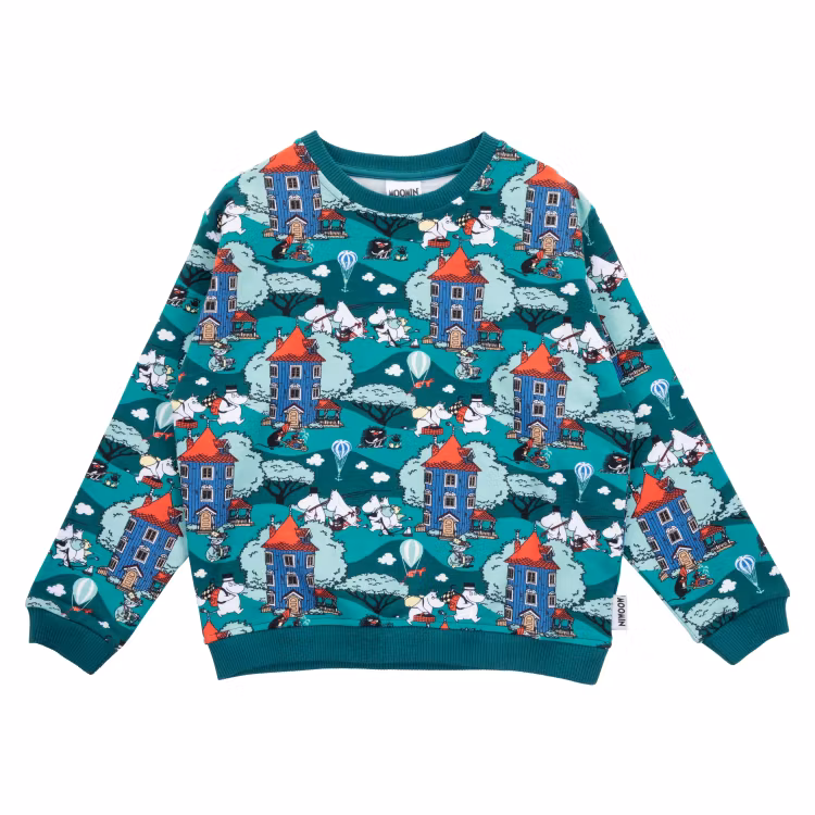 Mumin Gård collegetröja teal