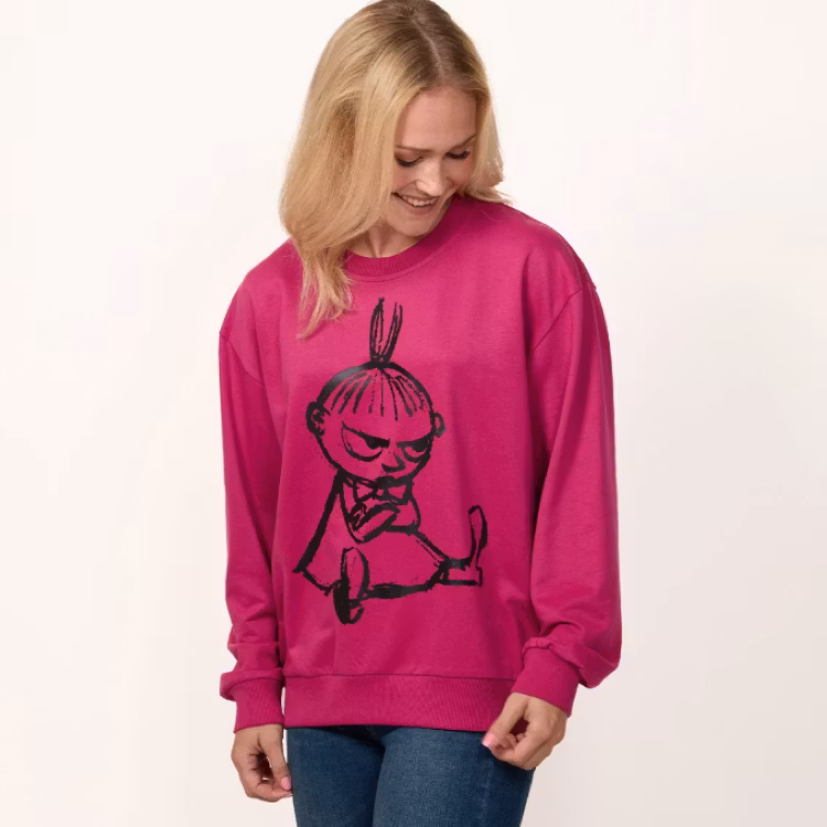 Mumin Manna Collegetröja fuchsia