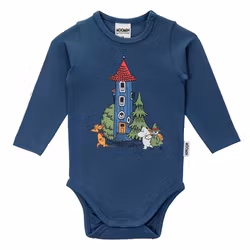 Mumin Muminhuset body mörkblå