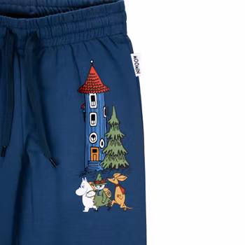 Mumin Muminhuset collegebyxa mörkblå
