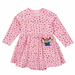 Pippi Prick bodyklänning rosa - Stl. 62cl