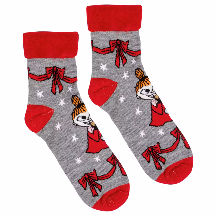 Mumin Yummy fluffiga sockor grå