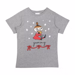 Mumin Yummy t-shirt barn mörkgrå - Stl. 86/92cl