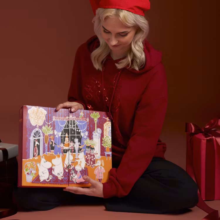 Mumin strumpjulkalender 12 luckor - Stl. 42/46