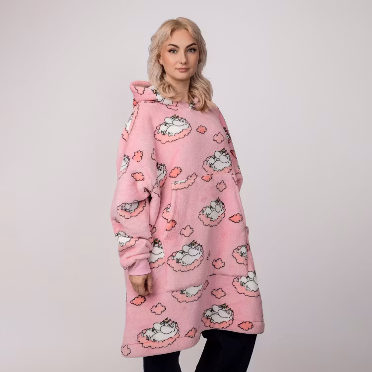 Mumin Viima jättehoodie Tupplur rosa Onesize