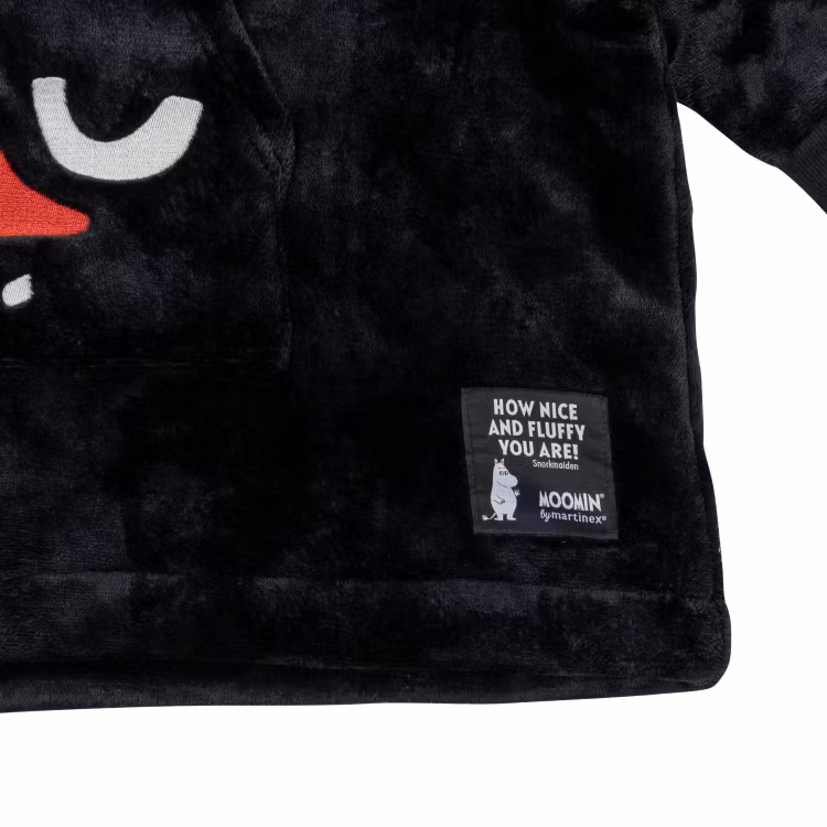 Mumin jättehoodie Stinky svart Onesize barn