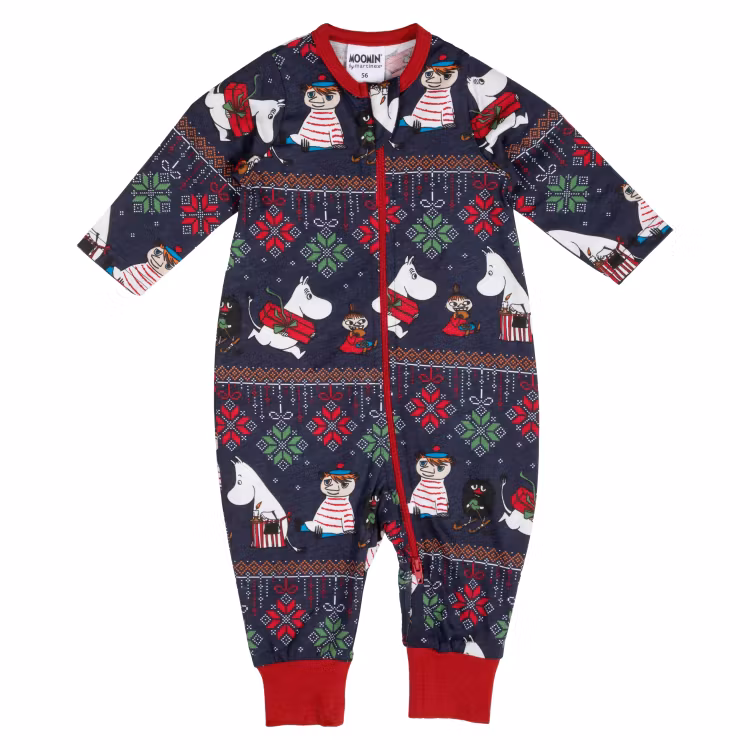 Mumin Ornament pyjamas mblå - Stl. 80/86cl