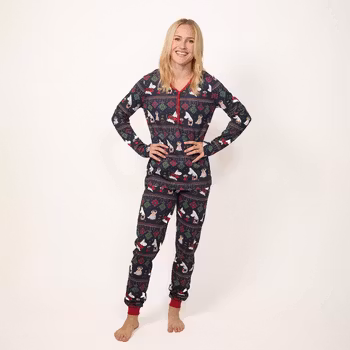 Mumin Ornament pyjamas dam mörkblå