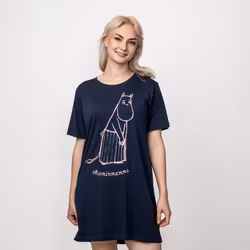 Mumin Iina nattlinne Moominmamma dam mörkblå - Stl. S