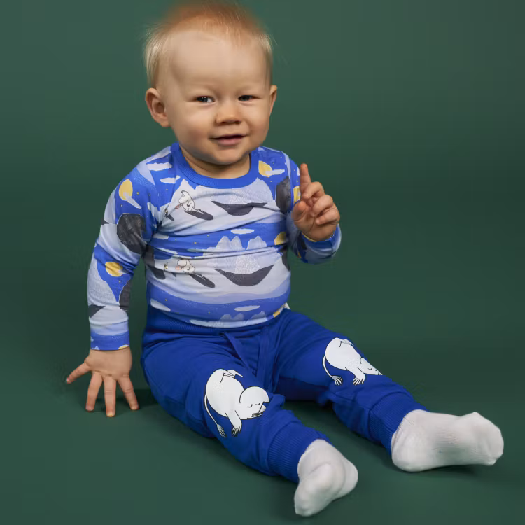 Mumin Kullerbytta byxa baby blå