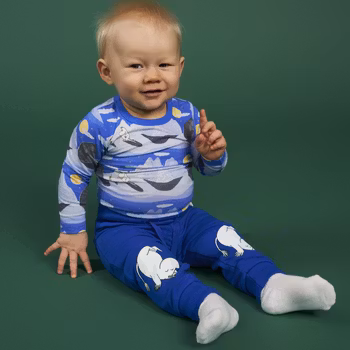Mumin Kullerbytta byxa baby blå