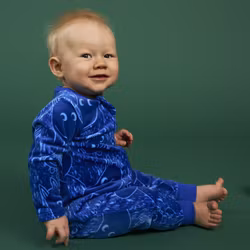 Mumin Leende velourpyjamas blå