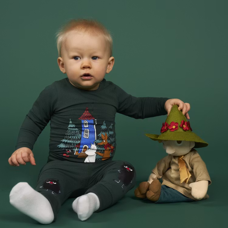 Mumin Kraftfull byxa baby grön