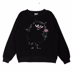 Mumin Manna collegetröja Stinky svart