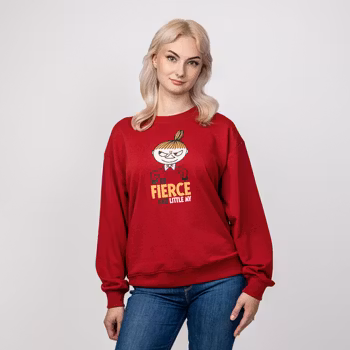 Mumin Manna collegetröja Fierce röd