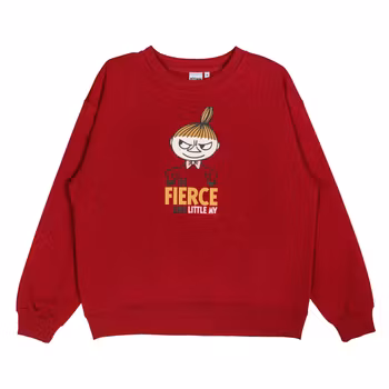 Mumin Manna collegetröja Fierce röd
