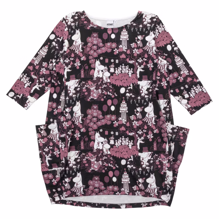 Mumin Ira tunika Skördefest svart/plommon