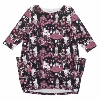 Mumin Ira tunika Skördefest svart/plommon