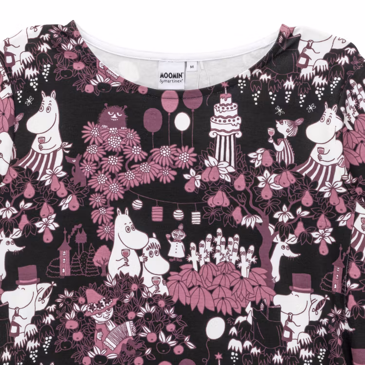 Mumin Ira tunika Skördefest svart/plommon