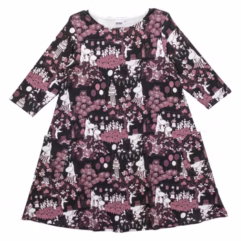 Mumin Jenni klänning Skördefest svart/plommon