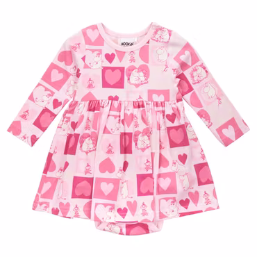 Mumin Älskad bodyklänning rosa