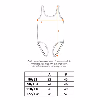 Pippi Tårta baddräkt grön - Stl. 86/92cl
