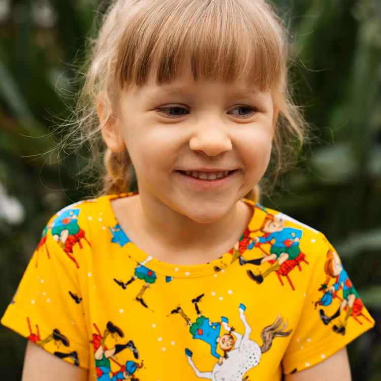 Pippi Självsäker t-shirt gul