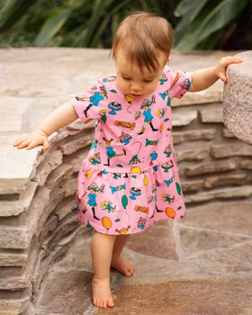 Pippi Fest klänning baby rosa