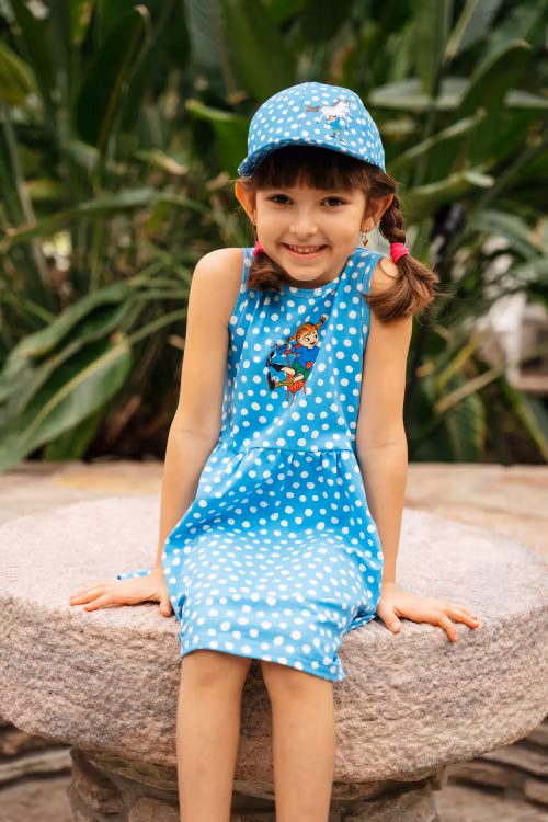 Pippi Prickigt klänning ljusblå