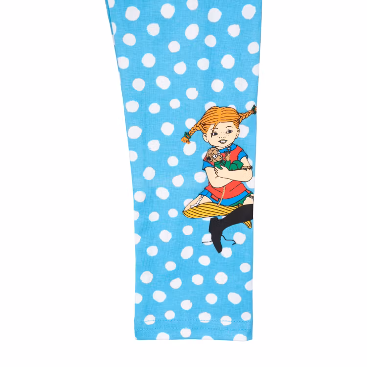 Pippi Prickigt leggings ljusblå