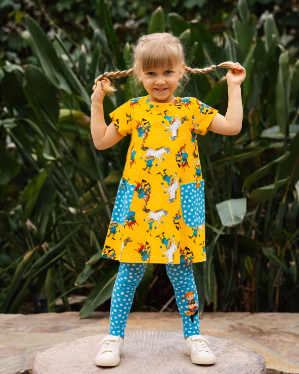 Pippi Prickigt leggings ljusblå