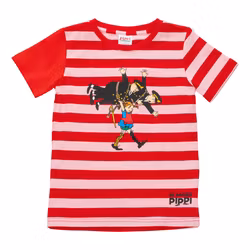 Pippi och poliserna t-shirt röd