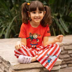 Pippi Superstark byxa röd