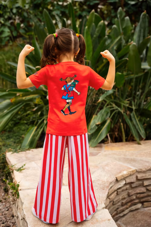 Pippi Superstark byxa röd