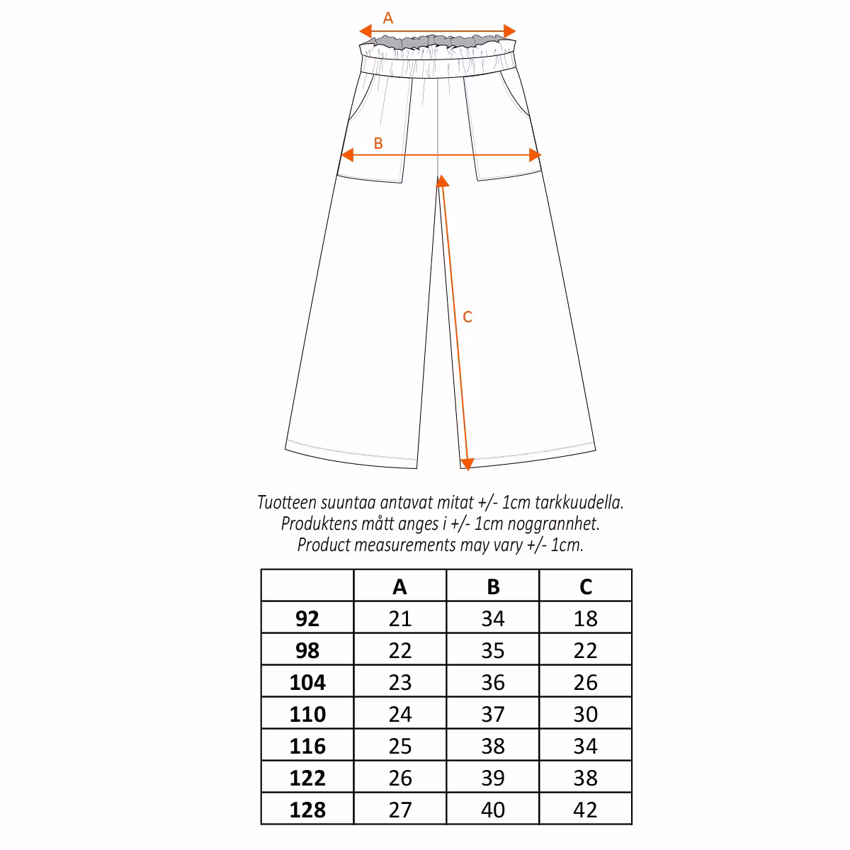Pippi Superstark byxa röd