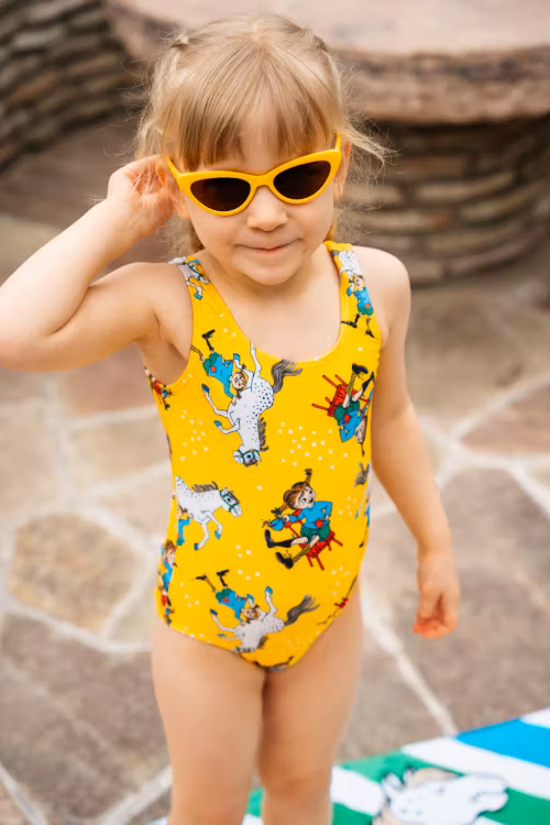 Pippi Självsäker baddräkt gul
