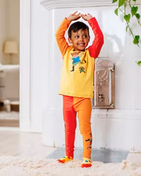 Pippi leggings röd/orange