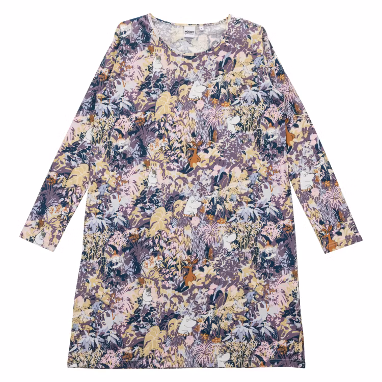 Mumin Outi nattlinne Lummig dam lila