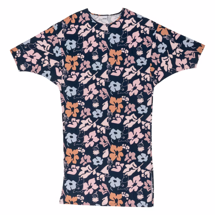 Mumin Anni kaftan Calendula dam mörkblå