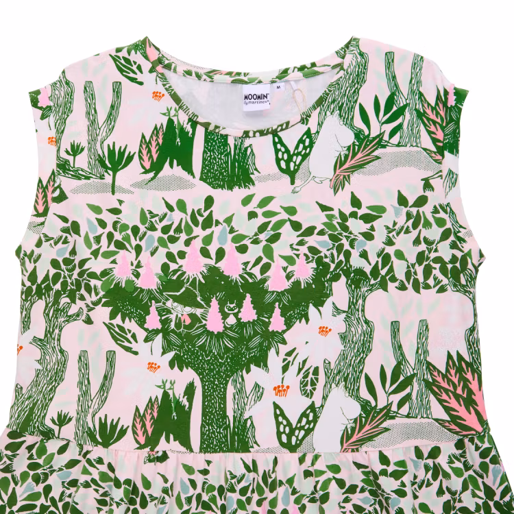 Mumin Pulmu klänning Vårkastanj grön