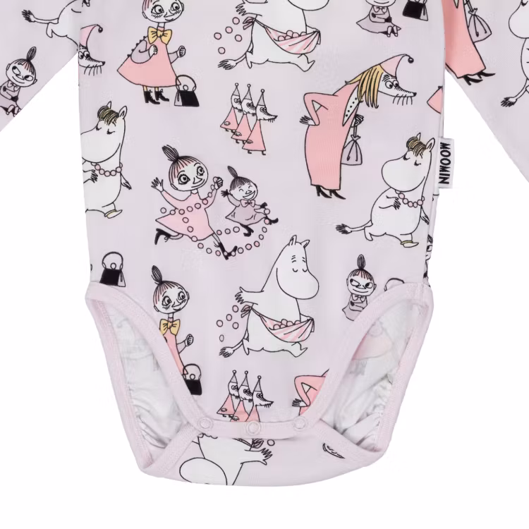 Mumin Pärllek body lila