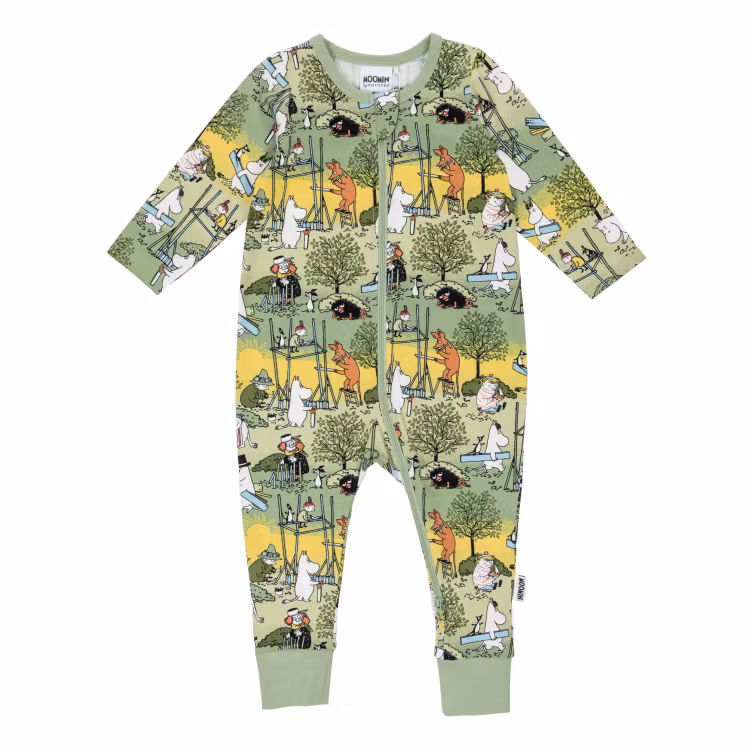 Mumin Flitiga pyjamas grön