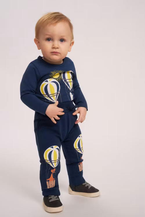 Mumin Flygtur-collegebyxa baby mörkblå