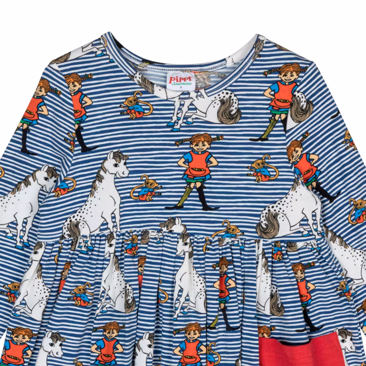 Pippi kompisar klänning blå