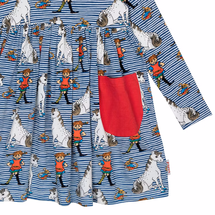 Pippi kompisar klänning blå