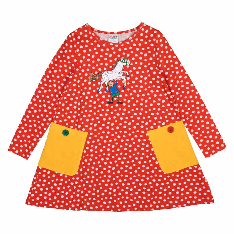 Pippi Prickigt klänning röd