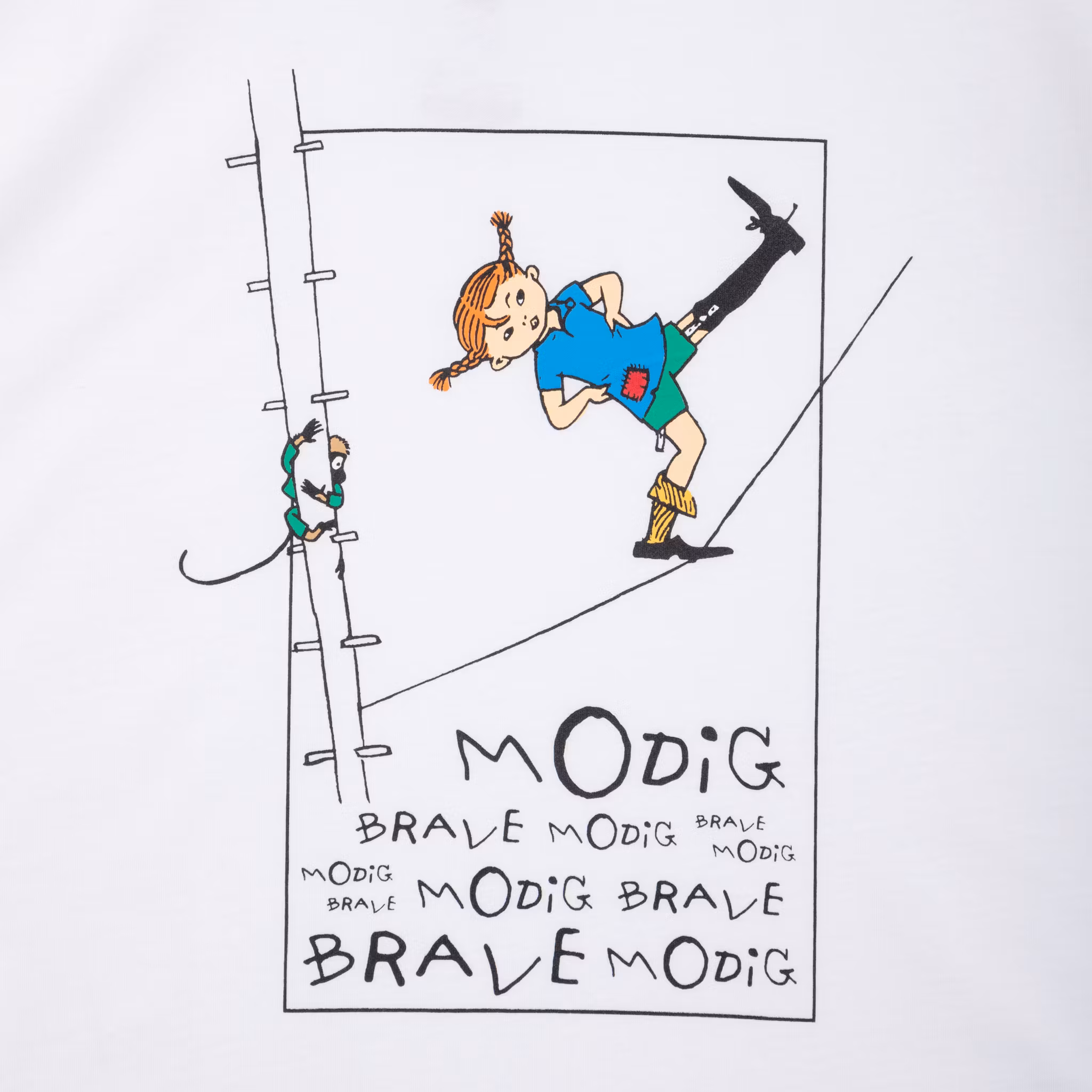 Pippi modig t-shirt nvit barn