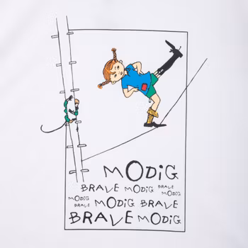 Pippi modig t-shirt nvit barn