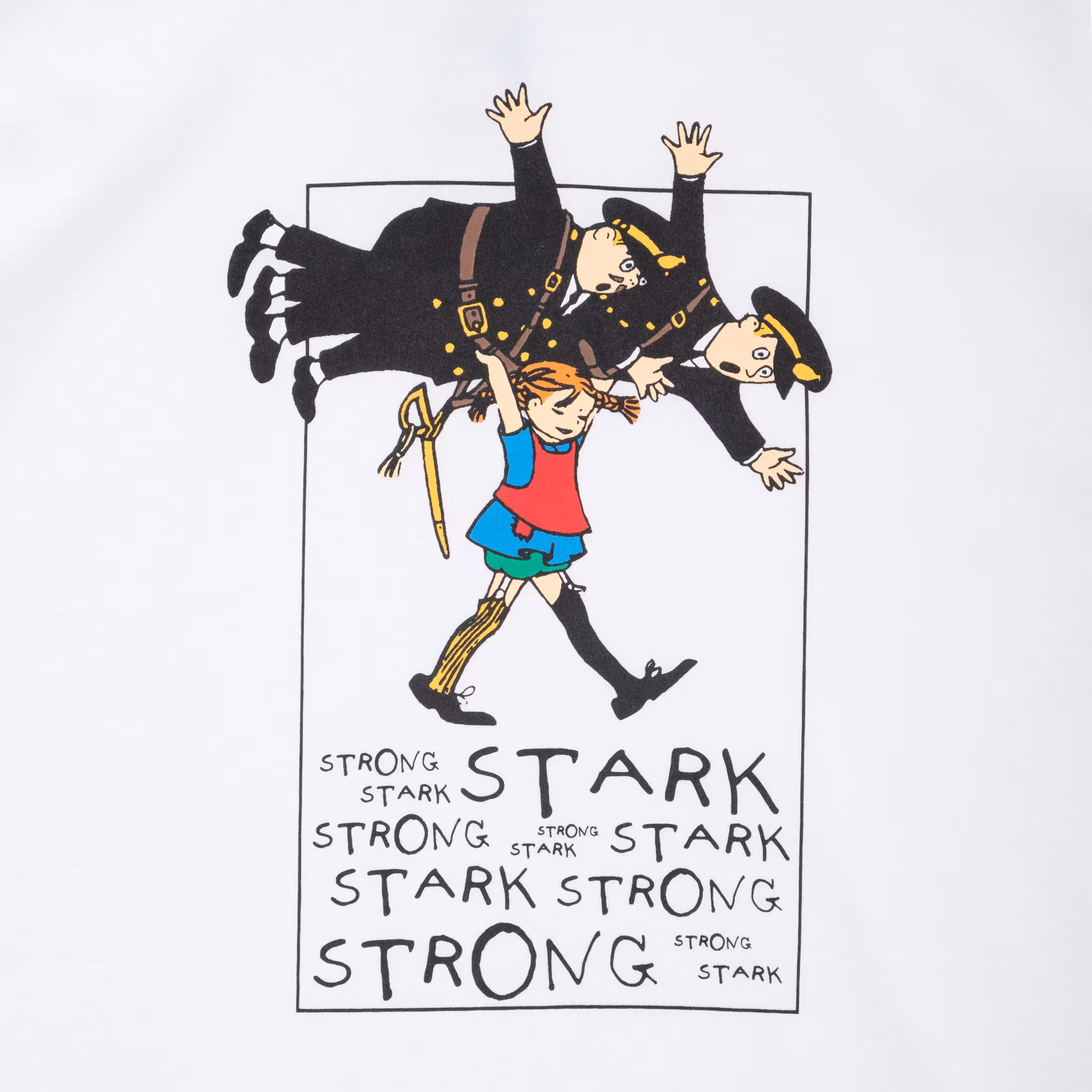 Pippi stark t-shirt nvit barn