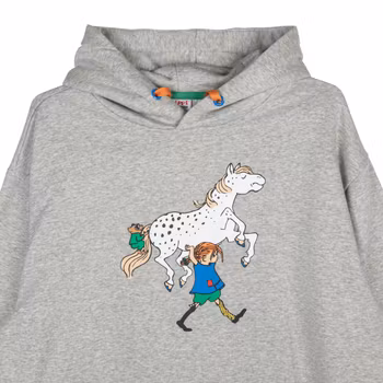 Pippi Kaino huvtröja Pippi gråmelerad